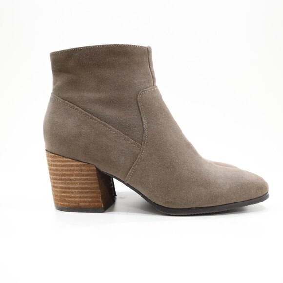 Blondo Sondra Brown Suede Leather 2.5" Block Heel Waterproof Booties - 8.5 - Picture 3 of 7